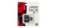 KINGSTON Micro SDHC 16GB Class 4 + SD adapter