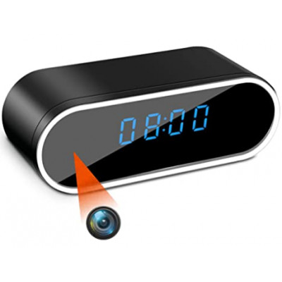 WiFi camera in digital clock with night vision and motion detection